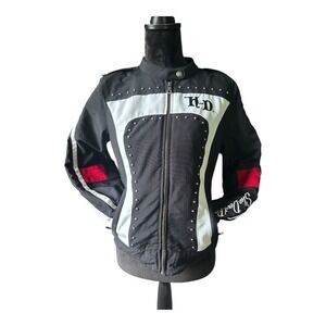 Harley Davidson Womens She Devil Race Team Motorcycle Jacket Coat Size S SMALL
